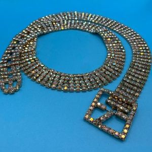 Vintage Aurora Borealis accent belt.